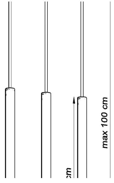 Czarna lampa wisząca Sollux Fideus, dł. 30 cm