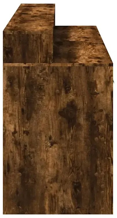 Biurko podświetlane 160 cm przydymiony dąb H1-B38