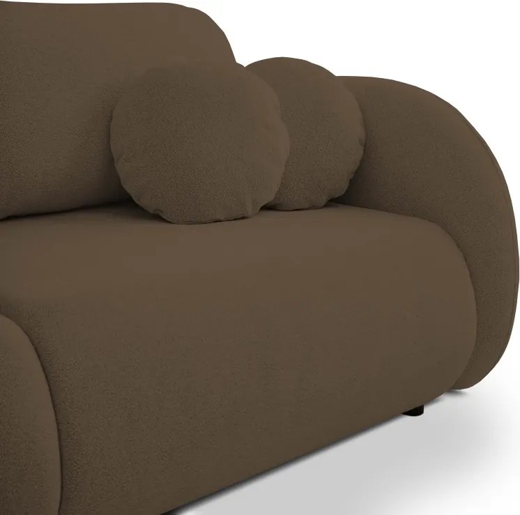 Sofa LOOP z funkcja spania i pojemnikiem BRĄZOWY RAVEN 45