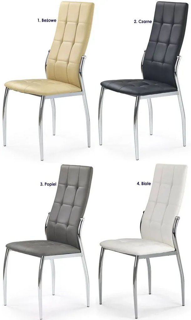 Białe Tapicerowane Krzesło Pikowane E9-N14