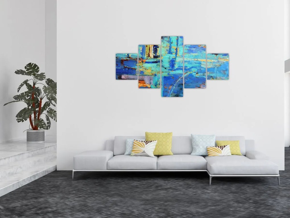 Obraz - Abstrakcyjny obraz olejny (125x70 cm)