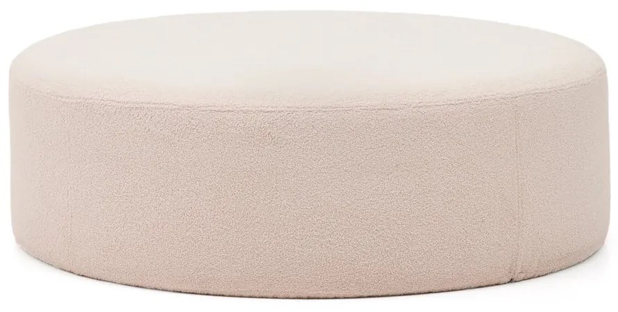 Jasnoróżowy puf z materiału bouclé Kaeli – Kave Home