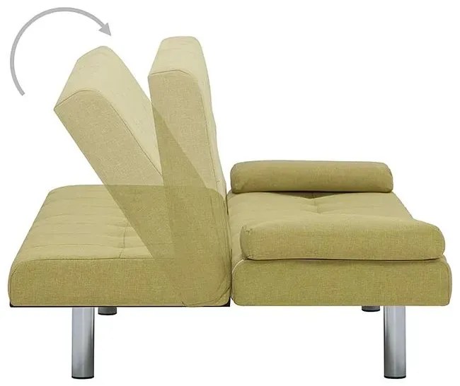 Kanapaz rozkładanym oparciem -zielona C2-P01