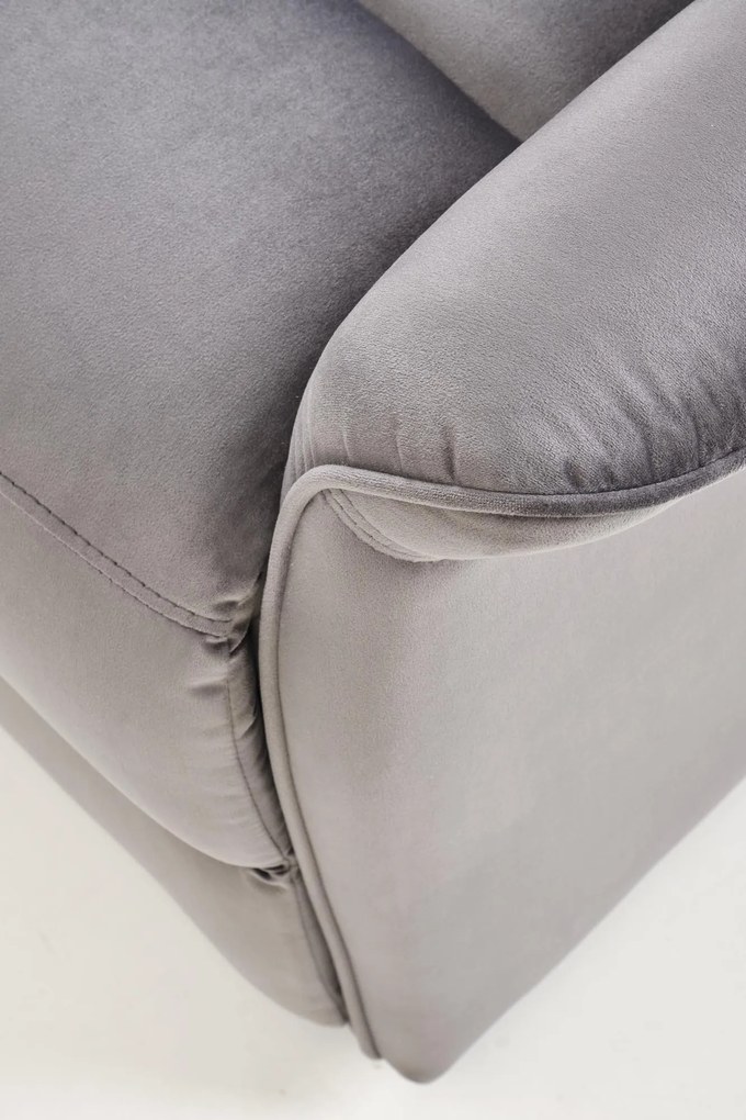 Fotel wypoczynkowy elektryczny pionizacja masaż rozkładany popiel SEMIR 2