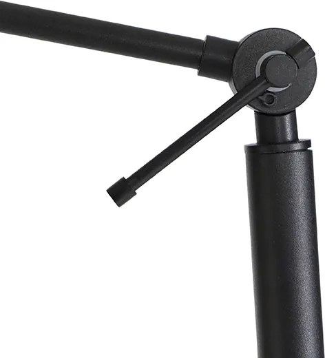 Lampa podłogowa czarna regulowana z zielonym kloszem i złotym wnętrzem 50 cm - Editor