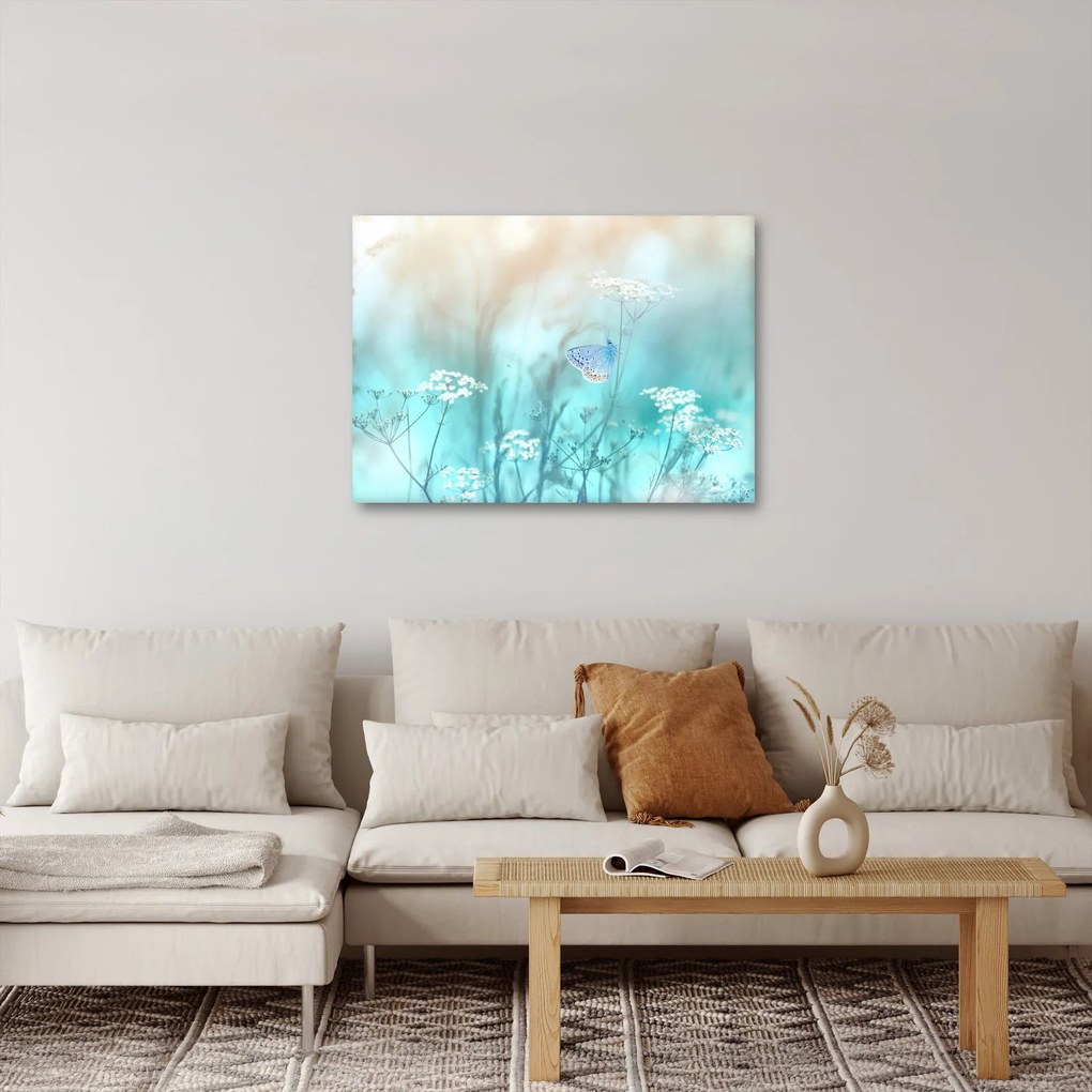 Obraz - Motyl w niebieskim (70x50 cm)