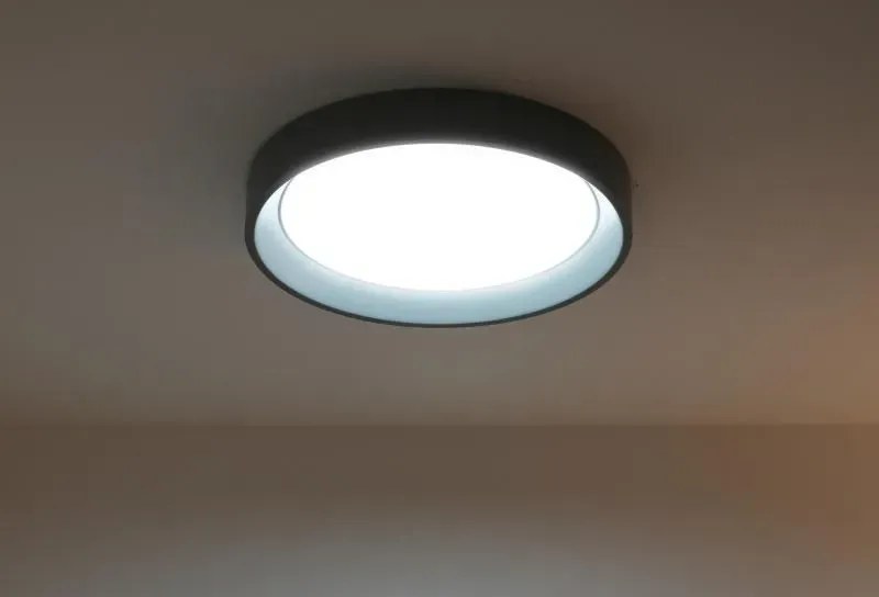 Czarny okrągły plafon LED - 4X E884 E7-N36