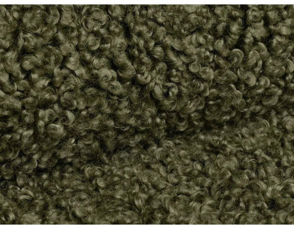 Zielony puf z materiału bouclé Dia – Micadoni