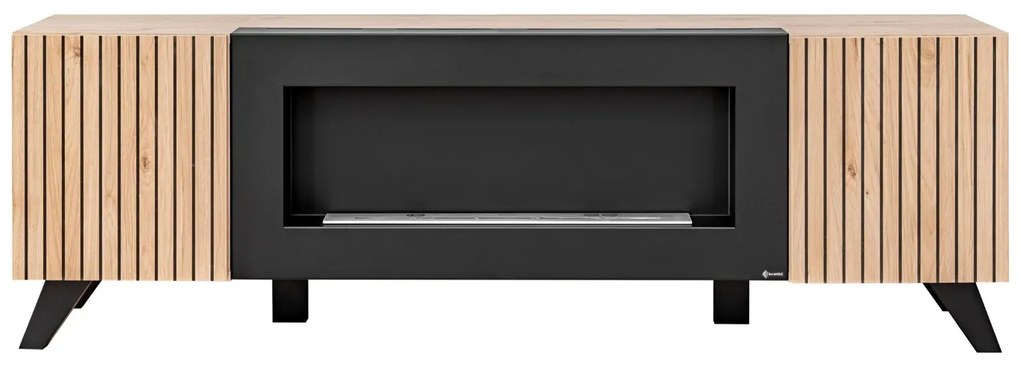 Stolik RTV LIAM 160 hickory jackson z biokominkiem ASM Meble