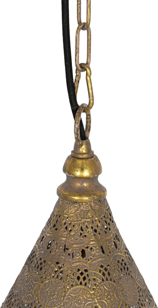 Orientalna lampa wisząca złota 26 cm - Mowgli