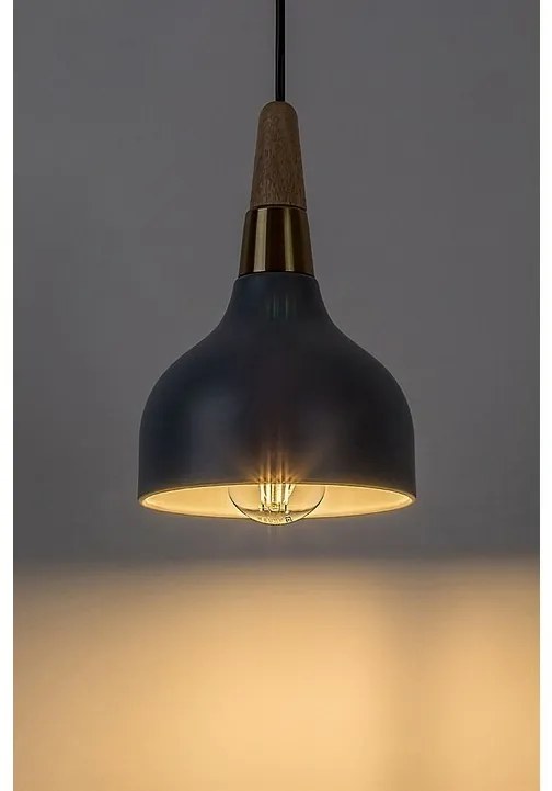 Rabalux 72135 nowoczesny żyrandol wiszący Drusilla, szary, E27, 1x max. 40 W