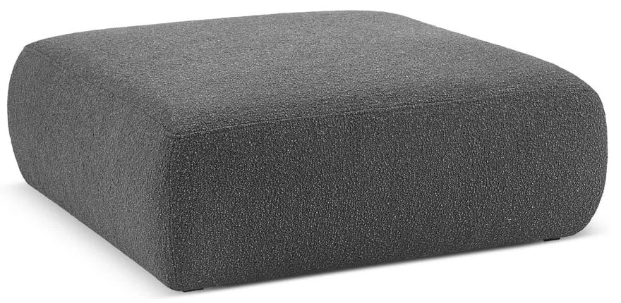 Ciemnoszary puf z materiału bouclé Molino – Micadoni Home