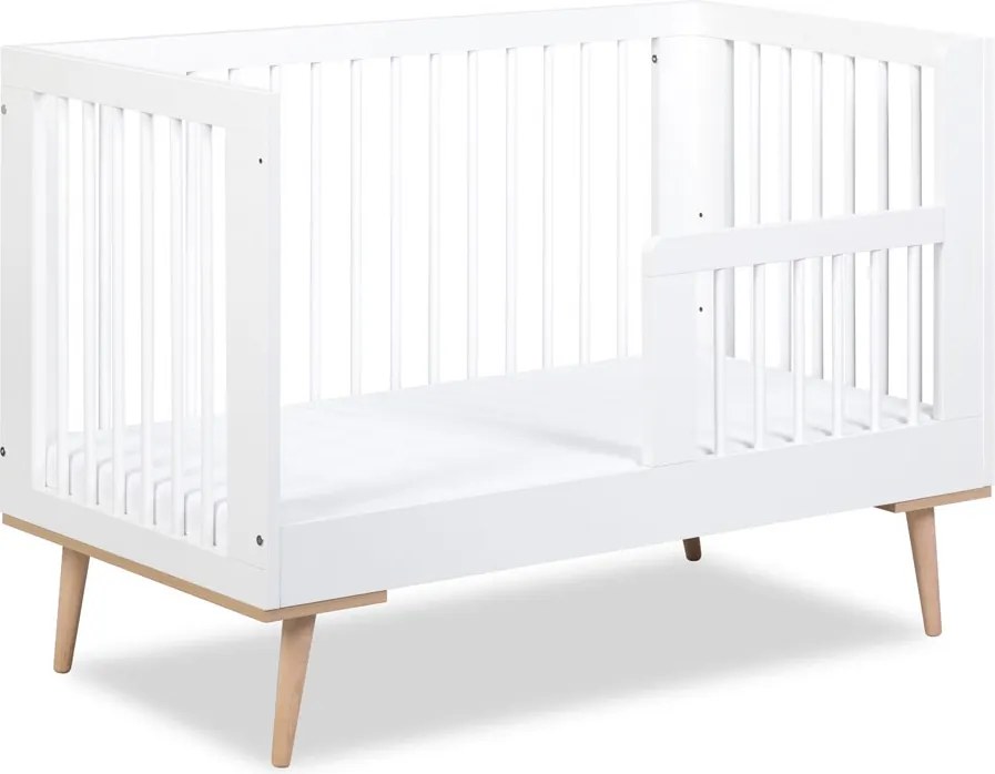 Łóżeczko dziecięce Sofie 120x60 w stylu skandynawskim, kolor biały