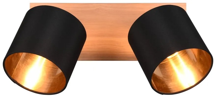 Czarno-naturalna lampa punktowa ø 12 cm Tommy – Reality