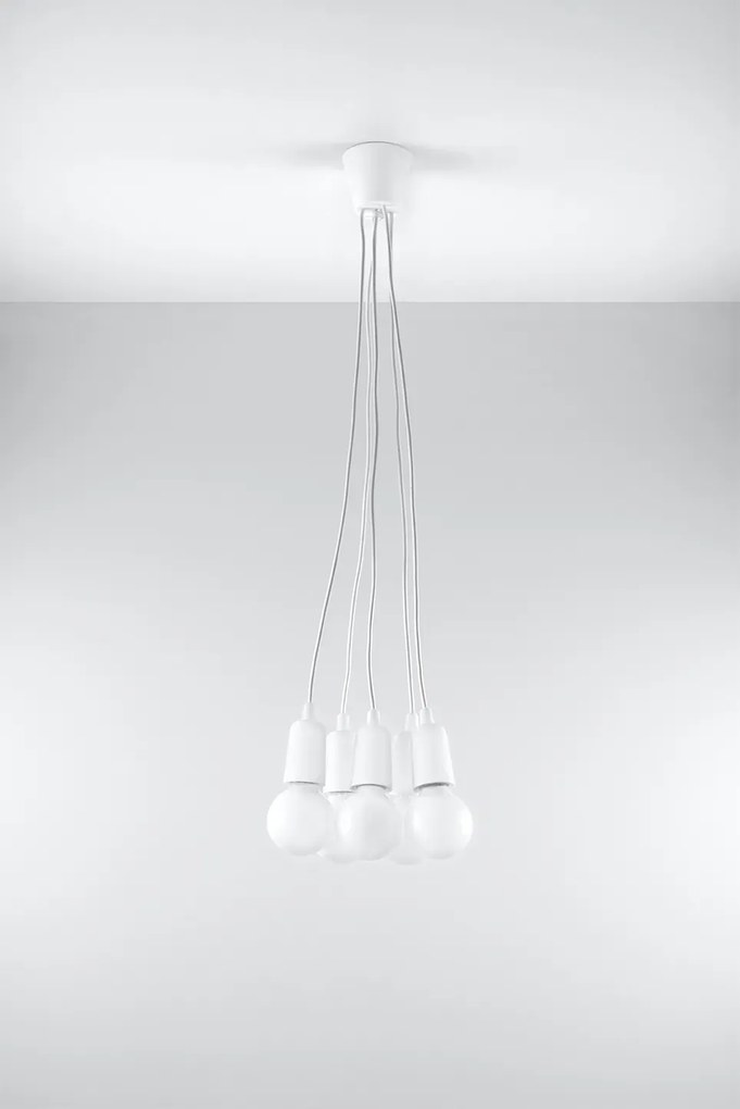 Biała loftowa lampa wisząca zwisy EX543 S5-G13