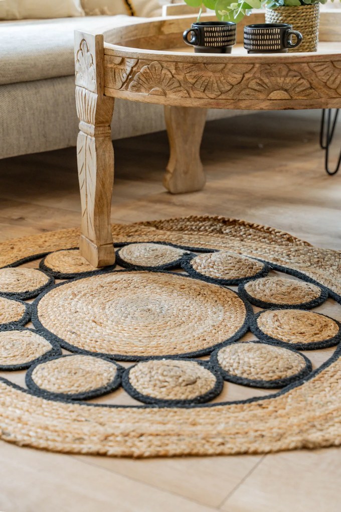 Drewniany stolik kawowy, Ø 74 cm