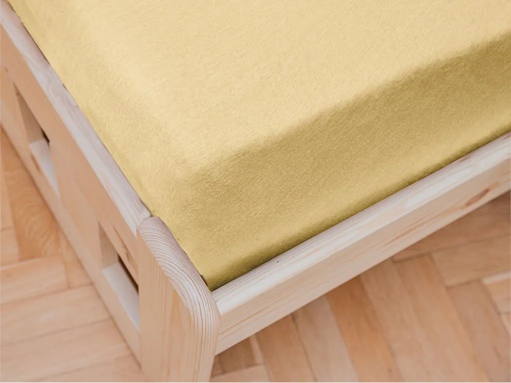 PrzytulneMieszkanie.pl Jersey prześcieradło dziecięce kremowe 70x140