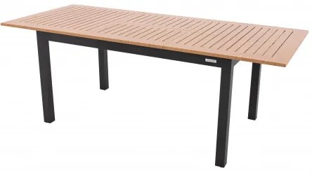 EXPERT WOOD antracyt - stół ogrodowy rozkładany aluminiowy 220/280 x 100 x 75 cm