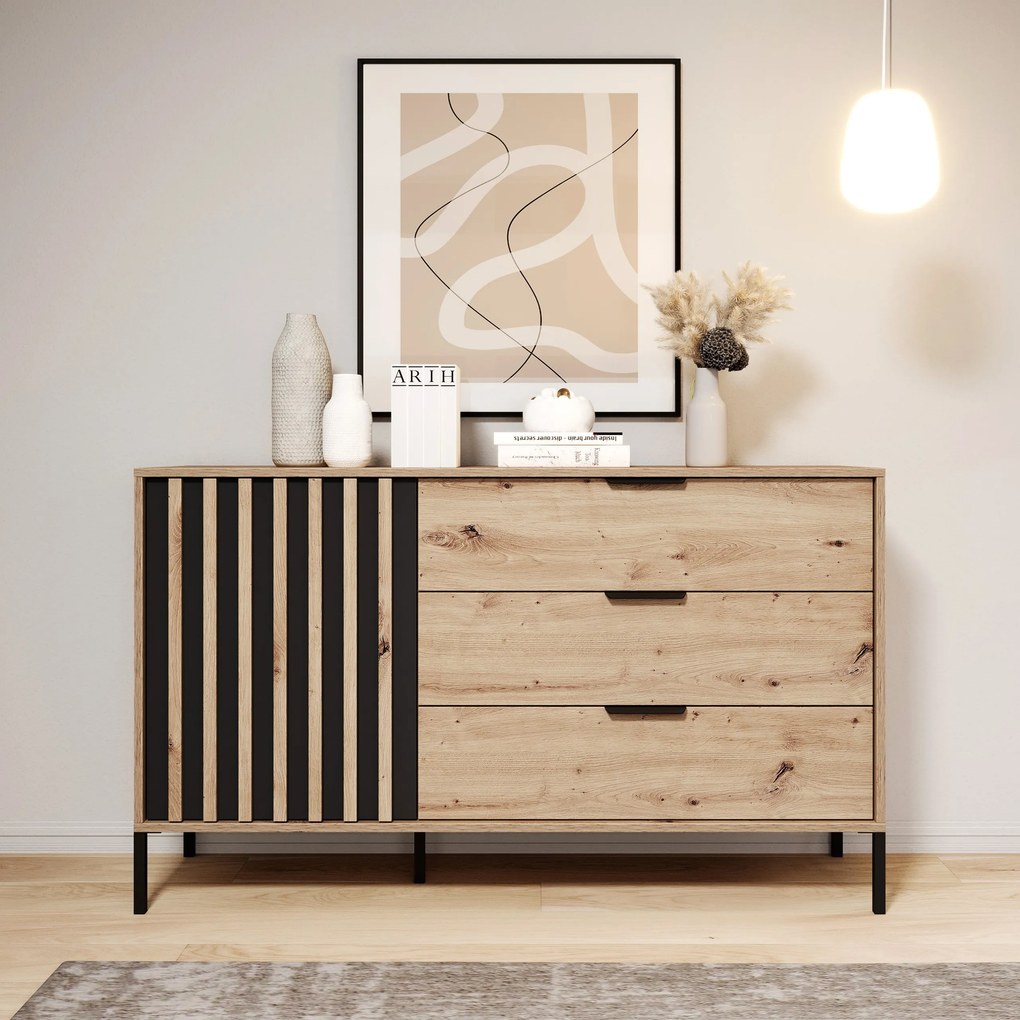 Komoda TALLINO 137 cm do Salonu Sypialni Dąb artisan