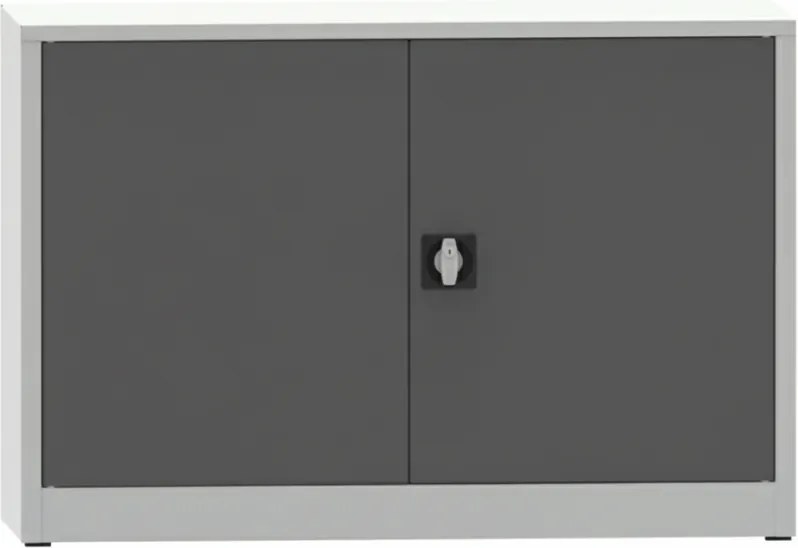 Warsztatowa szafa półkowa na narzędzia KOVONA JUMBO, 1 półka, spawana, 800 x 1200 x 500 mm, szara / ciemnoszara