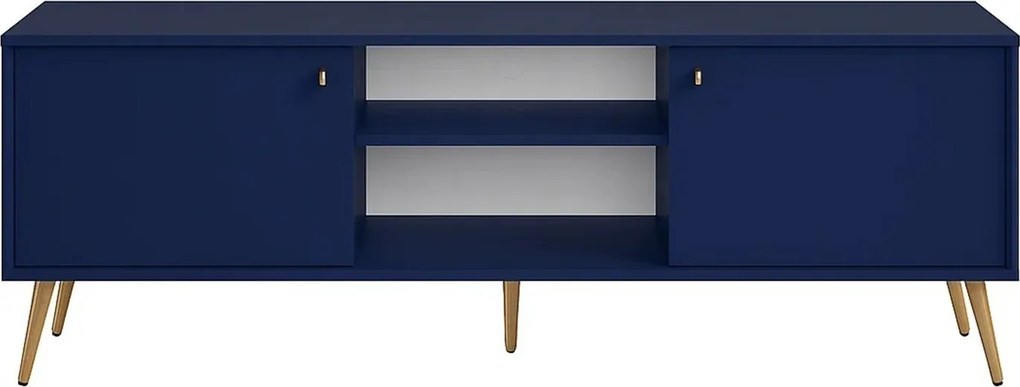 Szafka RTV stojąca SFERA 156,2 cm do Salonu pod Telewizor - Odcienie granatowego