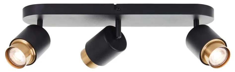 Brilliant - Oprawa punktowa LED COVELO 3xGU10/5W/230V czarna/złota