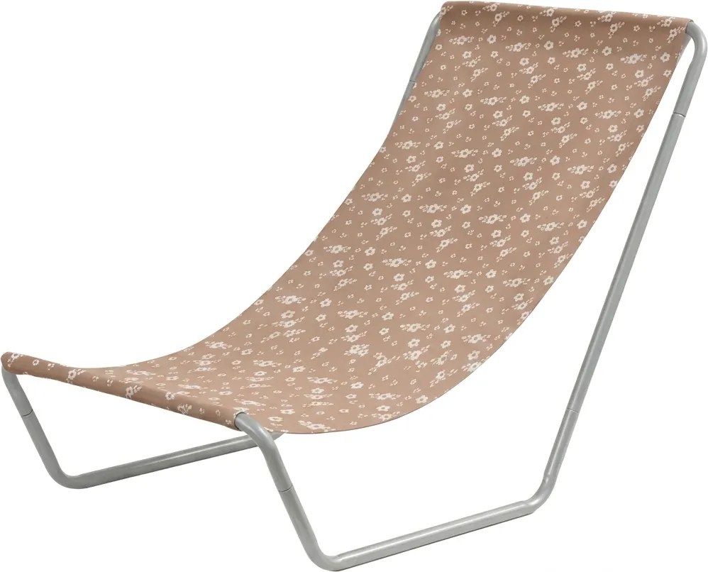 Składane plażowe leżak SAND FLOWERS, czerwony