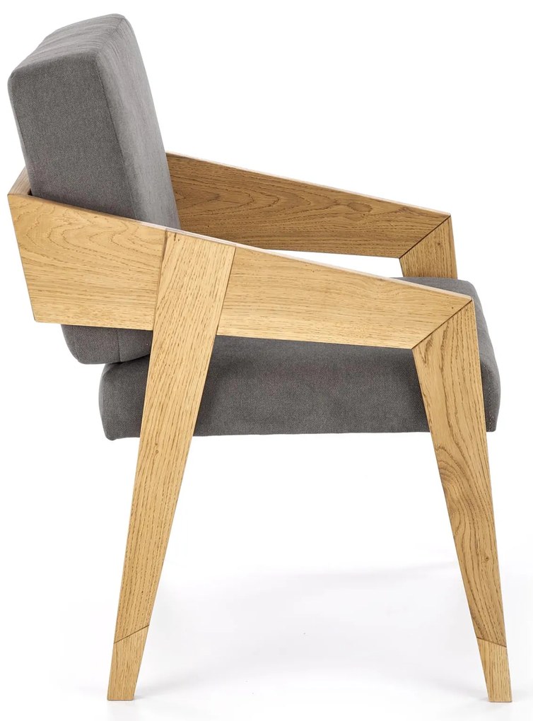 FREEDOM fotel dąb naturalny/popiel nowoczesny skandynawski