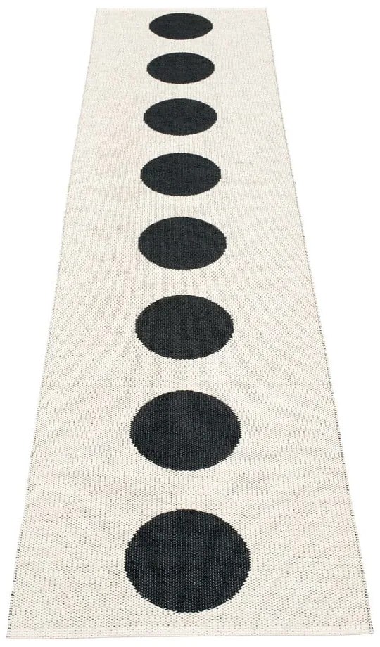 Czarno-biały chodnik odpowiedni na zewnątrz 70x300 cm Vera Black – Pappelina