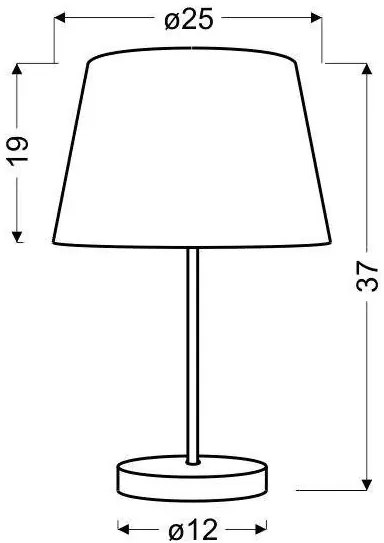 Pomarańczowa lampa stołowa z owalnym kloszem - V166-Elopi