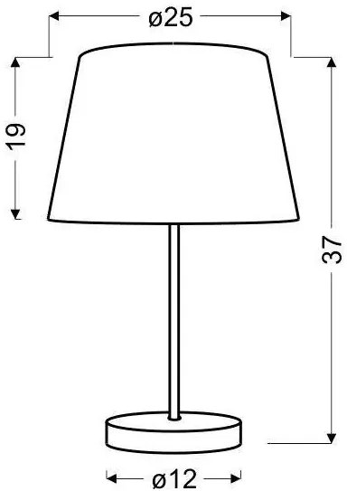 Pomarańczowa lampa stołowa z owalnym kloszem - V166-Izydo