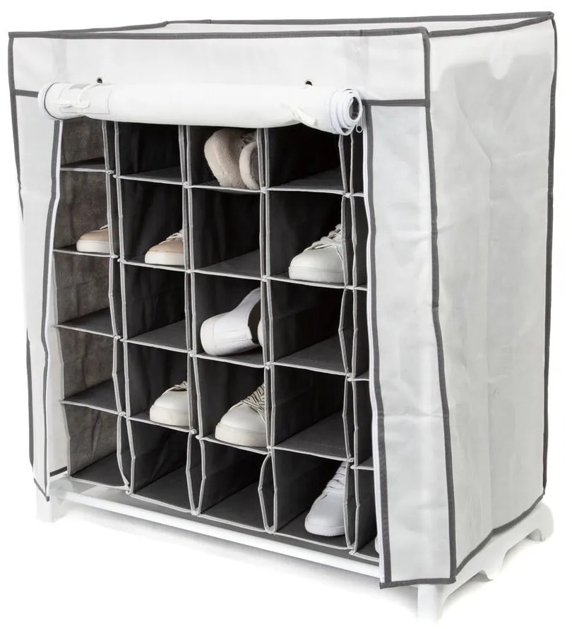 Materiałowa szafka na buty z 25 przegródkami Compactor Shoes