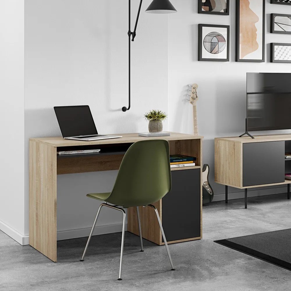 Biurko z blatem w dekorze dębu 50x115 cm Oxford – TemaHome
