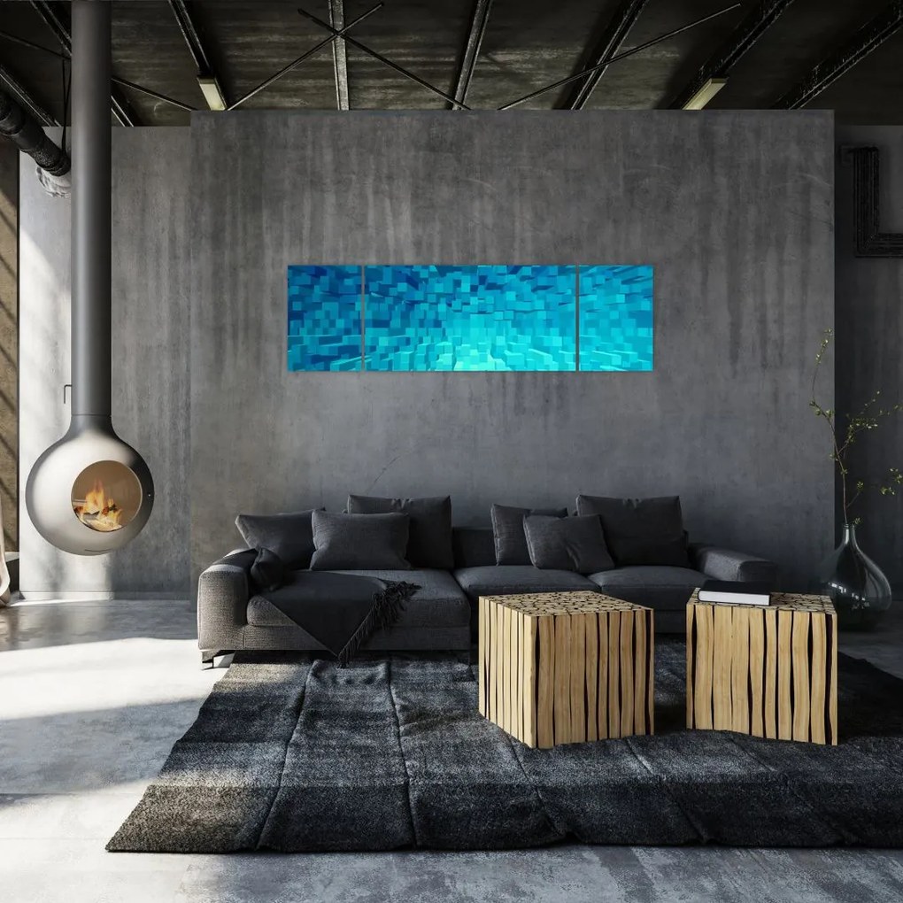 Obraz - abstrakcyjne kostki (170x50 cm)