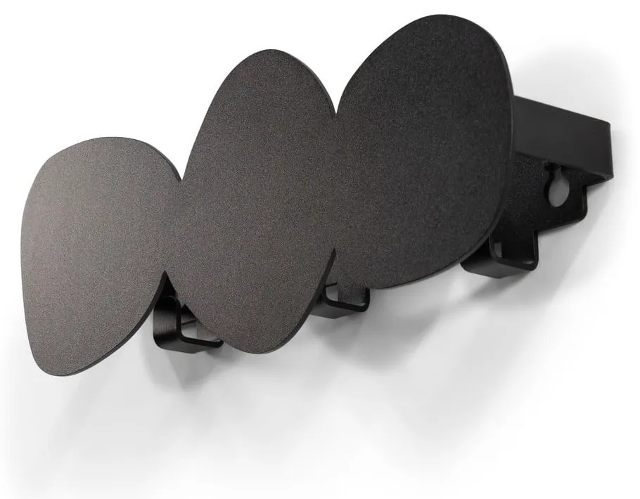 Czarny metalowy wieszak ścienny 35 cm Tumulo – Spinder Design