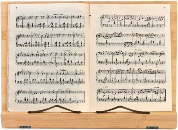 Stojak na książki, bambusowy, wymiary: 39 x 28 x 4,2 cm