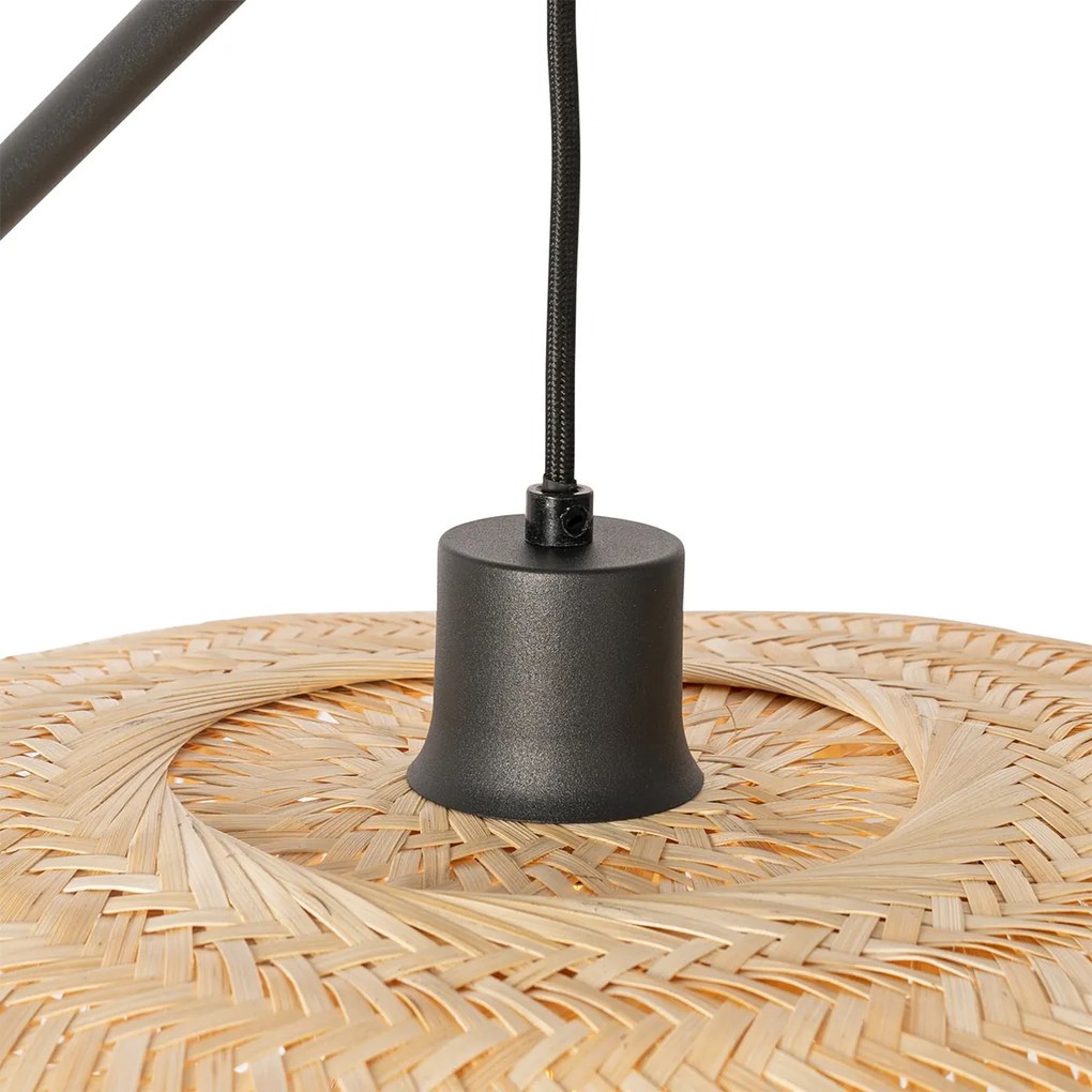 Orientalna lampa podłogowa bambusowa - OstravaKolonialny Oswietlenie wewnetrzne
