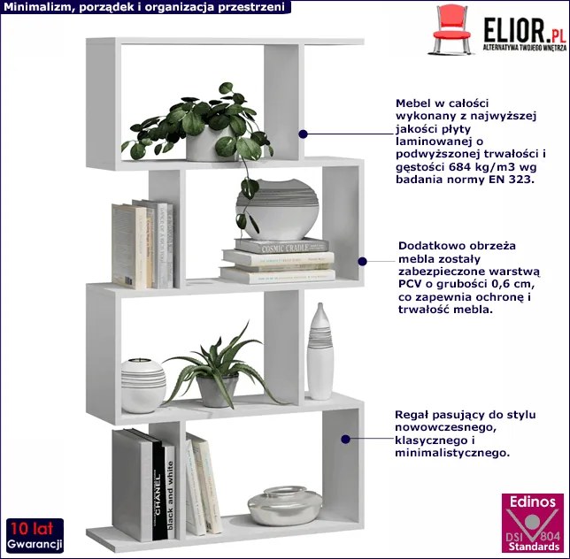 Biały dziecięcy regał na zabawki M0-H87