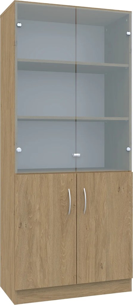 Witryna biurowa z półkami na klucz Simple, 80x40x185 cm, index 80-5P-2F5S