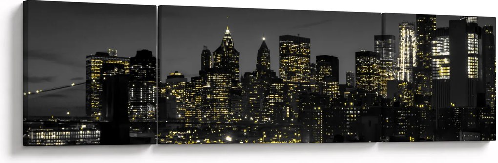 Obraz nocnej metropolii (170x50 cm)