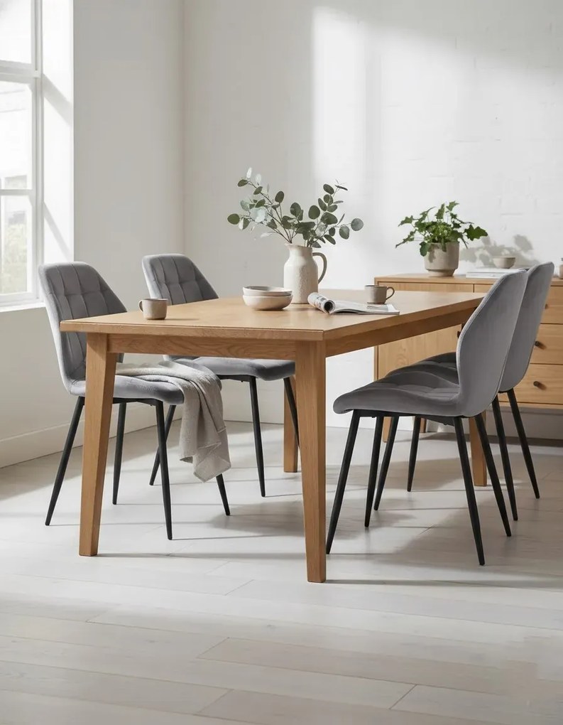 Tapicerowane szare krzesło do pokoju L8-K88