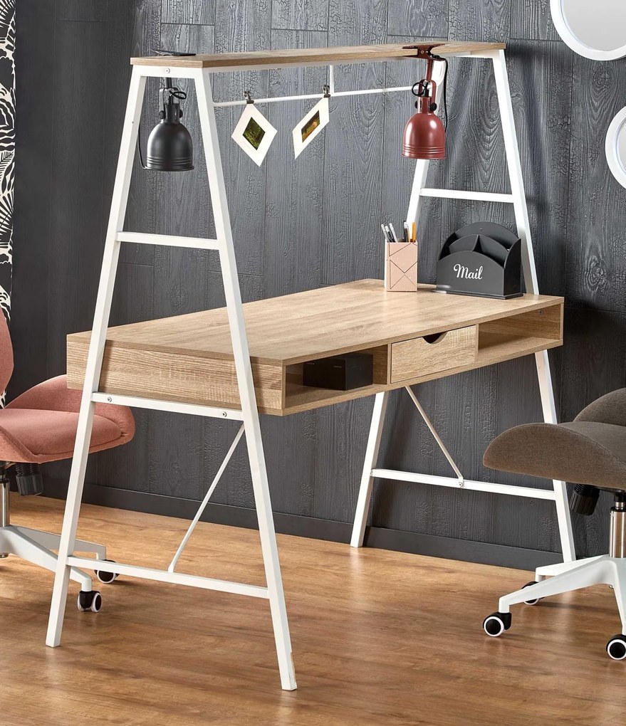 Dwuosobowe biurko z nadstawką B48