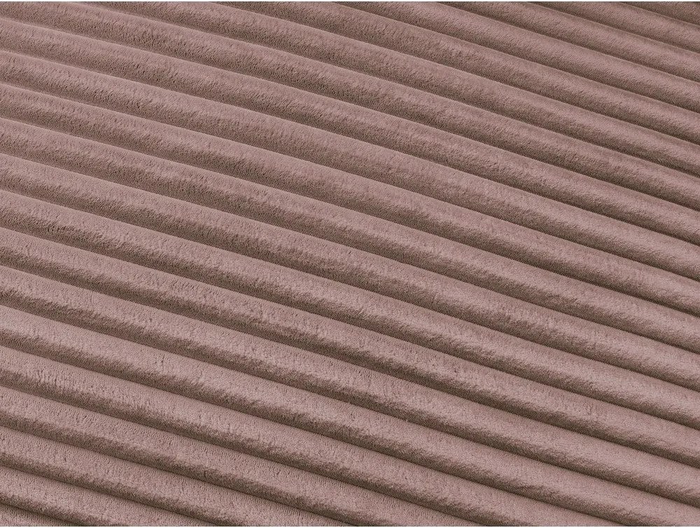 Różowa sztruksowa rozkładana sofa do spania 220 cm Hugo – Bobochic Paris