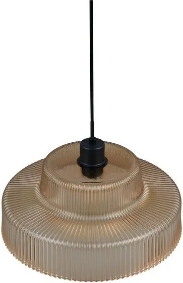 Lampa wisząca w bursztynowym kolorze ze szklanym kloszem ø 35 cm Abella – Reality