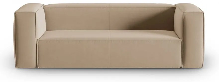 Jasnobrązowa aksamitna sofa 200 cm Mackay – Cosmopolitan Design
