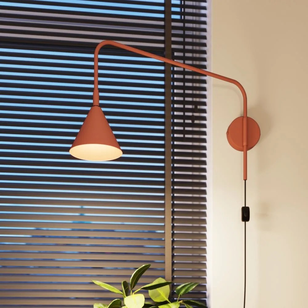 Kinkiet do kontaktu w kolorze terakoty Zylo – Nice Lamps