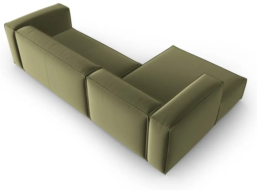 Zielony aksamitny narożnik Mackay – Cosmopolitan Design