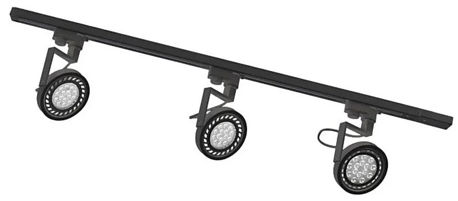 Zuma Line 3560 - Oprawa punktowa w systemie szynowym MASTER 3xGU10/15W/230V czarna