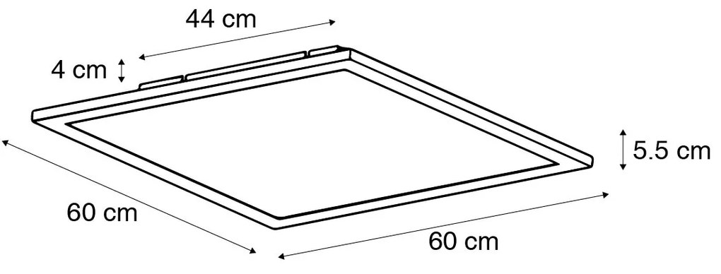 Lampa sufitowa biała w komplecie z LED i ściemniaczem z pilotem - Liv