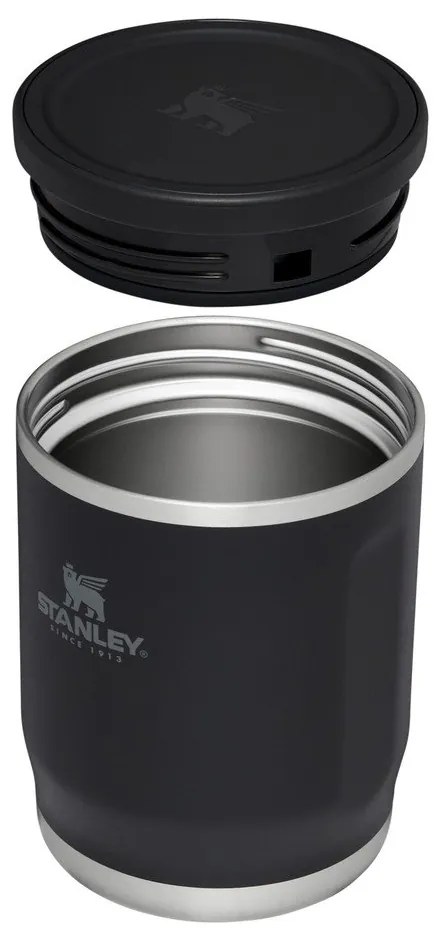 Czarny termos na jedzenie ze stali nierdzewnej 530 ml Adventure To-Go Black – Stanley